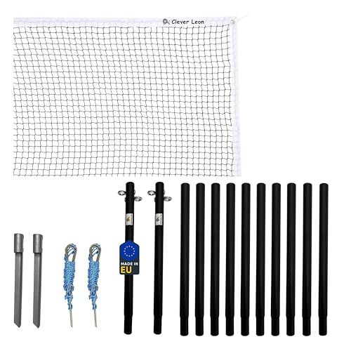 Filet de volley de plage et tennis en kit complet avec poteaux acier durables 6,5 m
