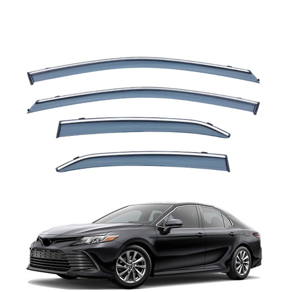 QOEMRHELT 4pc Set In-Channel Wind Deflectors, for Toyota Camry XV70 2018-2023 Window Visors Rain Guards Vent Visors Rain & Sun Protection,Car Accessories