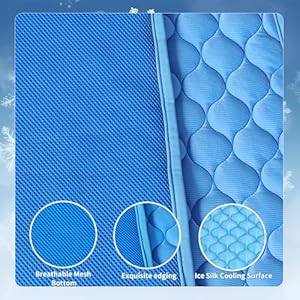 Washable dog cooling mat ice silk cooling mat for pet self cooling pad blanket dog cooling pad 27 lx19 x0 48 th   cucciolini doodles