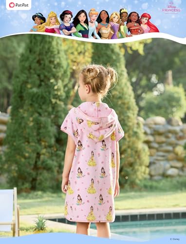 Image of Disney Princess Frozen Stitch Marvel Minnie Girl Swim Cover Up Terry Cloth Swimsuit Coverup Zip-up Bathing Suit Wrap Hooded