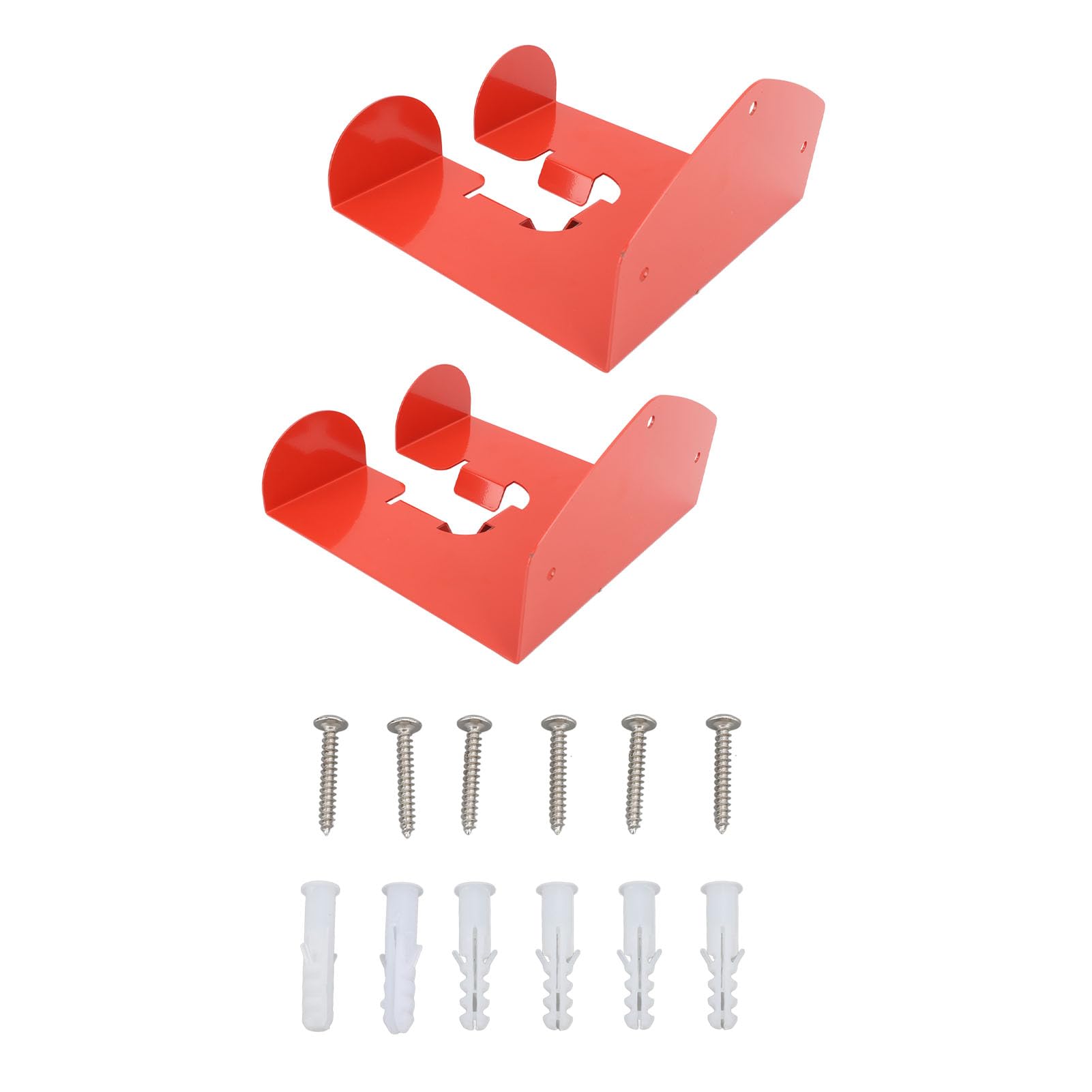 W wieszak na narzędzia ogrodowe | 2PCS stalowy stojak na trymer do trawy TRIMER/STRING TRIMER/HEDGE TRIMER | Organizator przechowywania garażu ze sprzętem | Pomarańczowy
