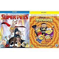 DC League of Super-Pets [Blu-ray] [Region Free] & Minions: The Rise of Gru