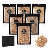 Smoking Wood Chips with 6 Flavors,Wood Chips for Smoker Cocktails Whiskey Smoking Gun,Including Cherry, Apple, Hickory, Pear, Mesquite, Oak,5.29oz/Bag