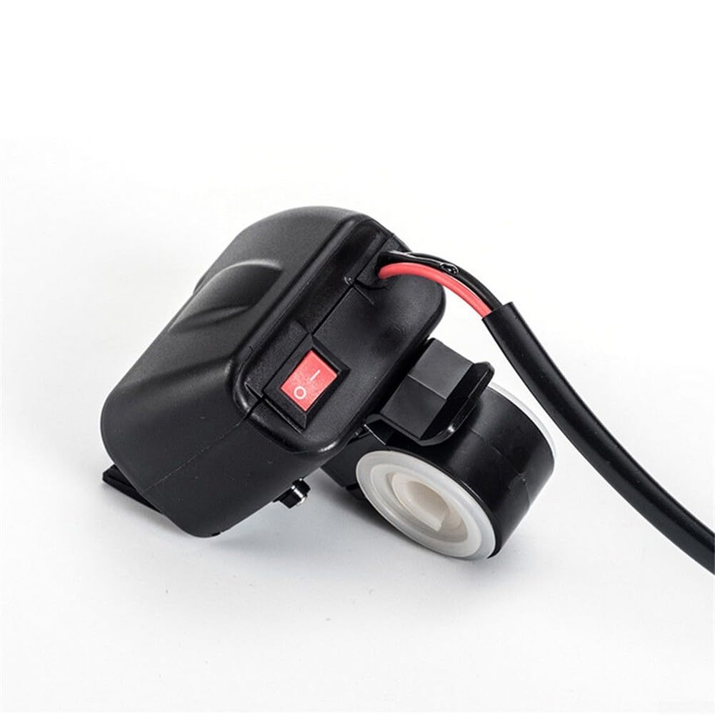 Chargeur USB double étanche avec voltmètre intégré et thermomètre pour moto