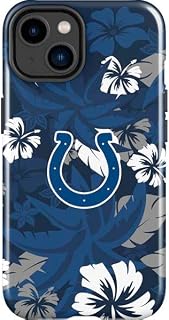 Skinit Impact Phone Case Compatible with iPhone 15 Plus - Officially Licensed NFL Indianapolis Colts Tropical Print Design