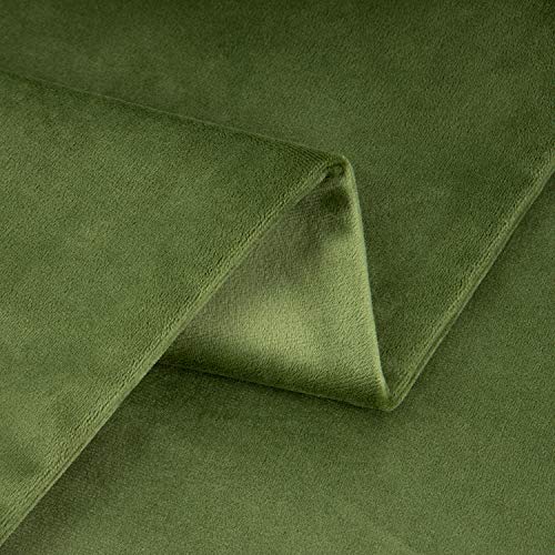 Image of Phantoscope Pack of 2 Velvet Decorative Throw Decorative Pillow Cover Soft Solid Square Cushion Case for Couch Green 18 x 18 inches 45 x 45 cm