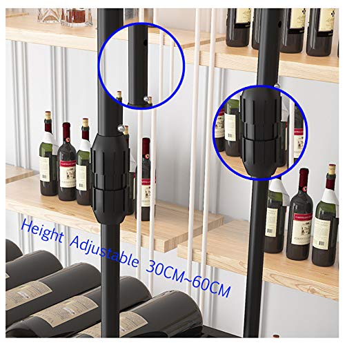 Support suspendu pour bouteilles de vin avec hauteur réglable en fer