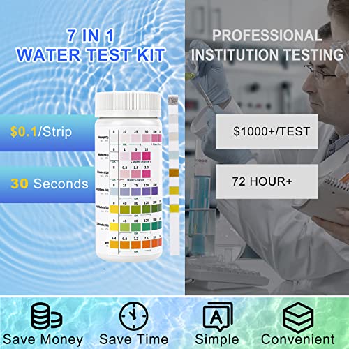 Umlecoa-7-in-1-Aquarium-Test-Kit-for-Freshwater-and-Saltwater-125-Aquarium-Test-Strips-with-Test-Tube-Thermometer-Fast-Accurate-Water-Testing-Strips-for-AquariumPondPool