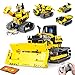 LECPOP 5 in 1 STEM Projects for Kids, Building Block Sets for Boys, Construction Toys for Kids Ages 8-14, RC Bulldozer/Robot/Dump Trucks Engineering Toys, Ideal Gifts for Boys & Girls