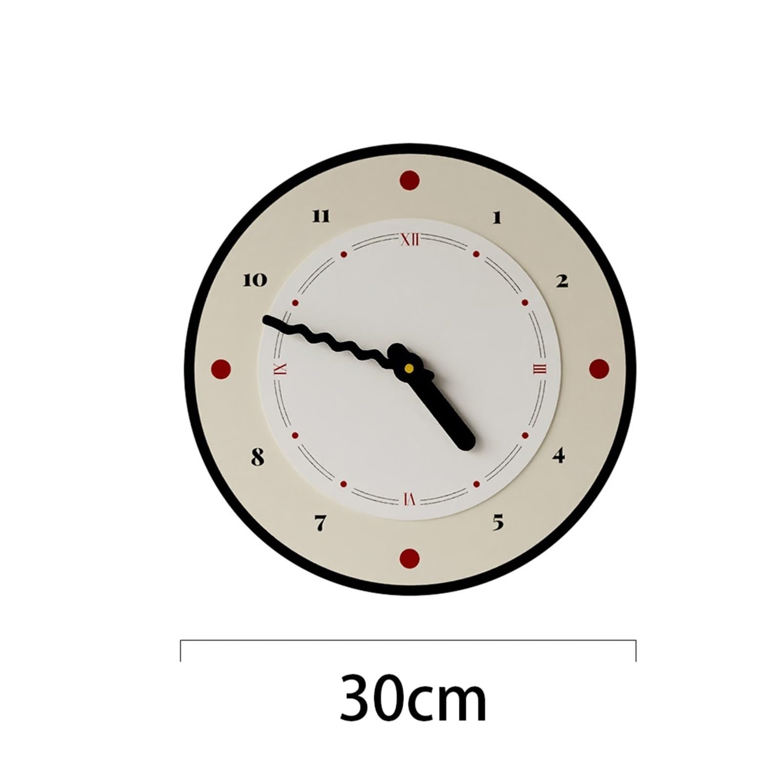 Decor Reloj de pared estilo crema francés for el hogar 12 pulgadas