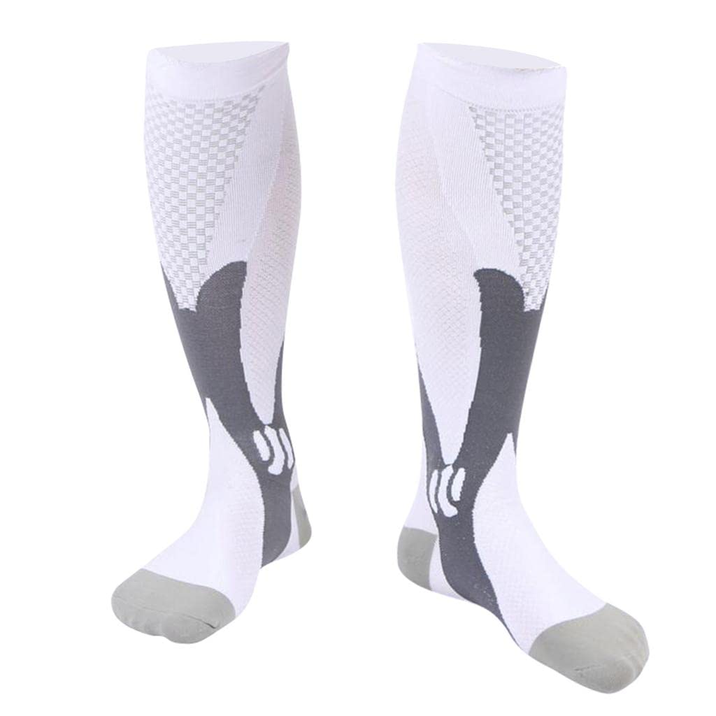 calandis CALANDIS™ 1Pair Compression Socks Knee High Stockings Sleeve Sneaker Socks White XXL | Socks | Mens Clothing-picture-50