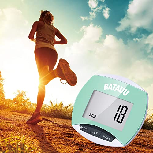 BATAUU Best Pedometer, Simply Operation Walking Running Pedometer with Calories Burned and Steps Counting