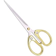 6.3-inch Small Craft Scissors, Sharp Blades Office Scissors for Desk, Stainless Steel All Purpose Scissors for Office, Home, School, DIY, Sewing, Fabric Gold