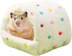 Cama confortável para pendurar para animais de estimação, ninho de hamster, anão, hamster, inverno, ninho de algodão, porquinho-da-índia, esquilo, planador, coelhinho, pequeno animal de