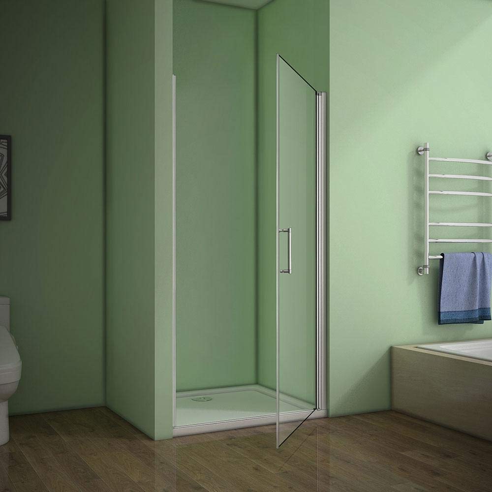 Mamparas de Ducha Puerta Abatible Gris mate 5mm 70x185cm