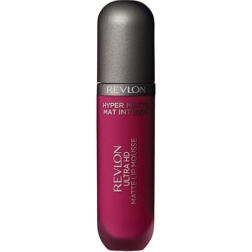 Revlon Ultra HD Lip Mousse Hyper Matte, Longwearing Creamy Liquid Lipstick in Plum / Berry, Crimson Sky (820), 0.2 oz