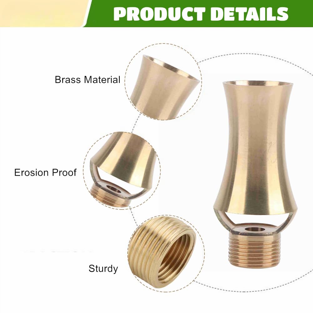 Ugello della Fontana, Ugello per Fontana d'Acqua Regolabile, Stagno Torre Ghiaccio in Ottone Cascata Cedar Water Fountain Ugello Spray Testa (1/2'' 3/4'')