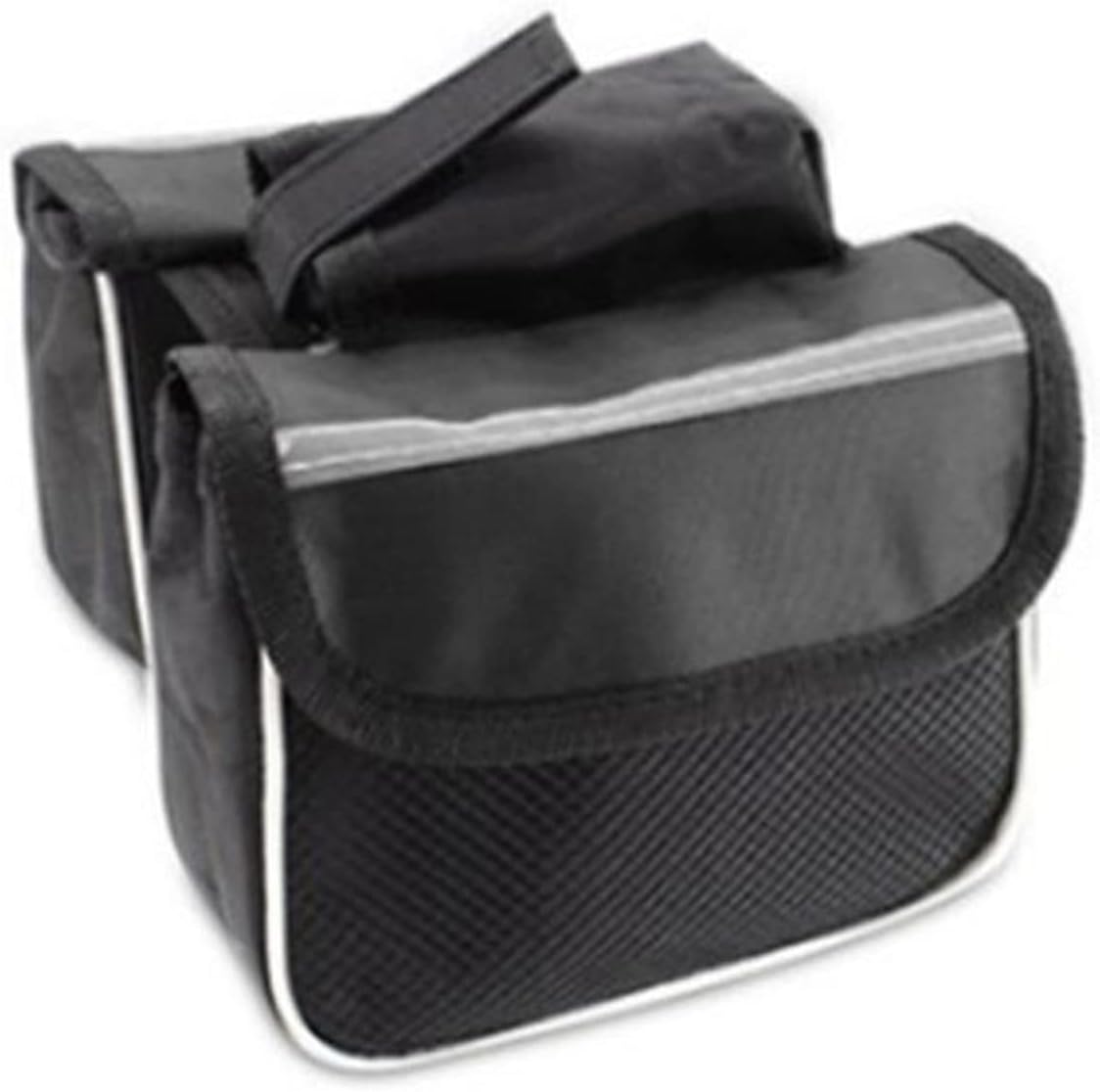 Bike Handlebar Bag 3 in 1 Multifunctional Cycling Accessories Large Capacity Waterproof Front Top Tube MTB Bag Frame Saddle Bag Durable Front Top Tube Bag Humanized Design (Color : Blue) (Black)