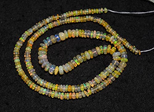 Perles opale éthiopienne Welo rondelles 3-5.5mm cadeau idéal pour anniversaire