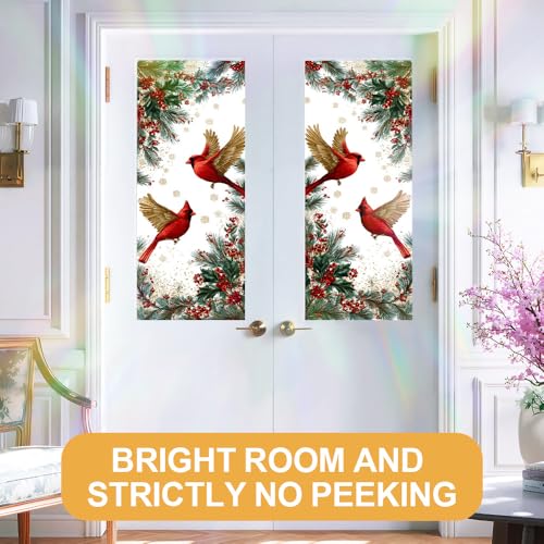 Image of Flying Cardinal Bird Christmas Window Film 17.32x39.37in Cling
