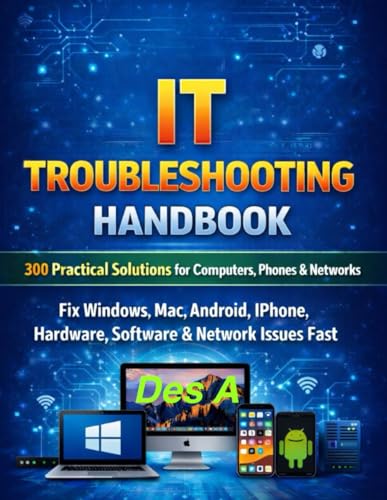 IT Troubleshooting Handbook 300 Practical Solutions for Computers, Phones & Networks: Fix Windows, Mac, Android, iPhone, Hardware, Software & Network Issues Fast