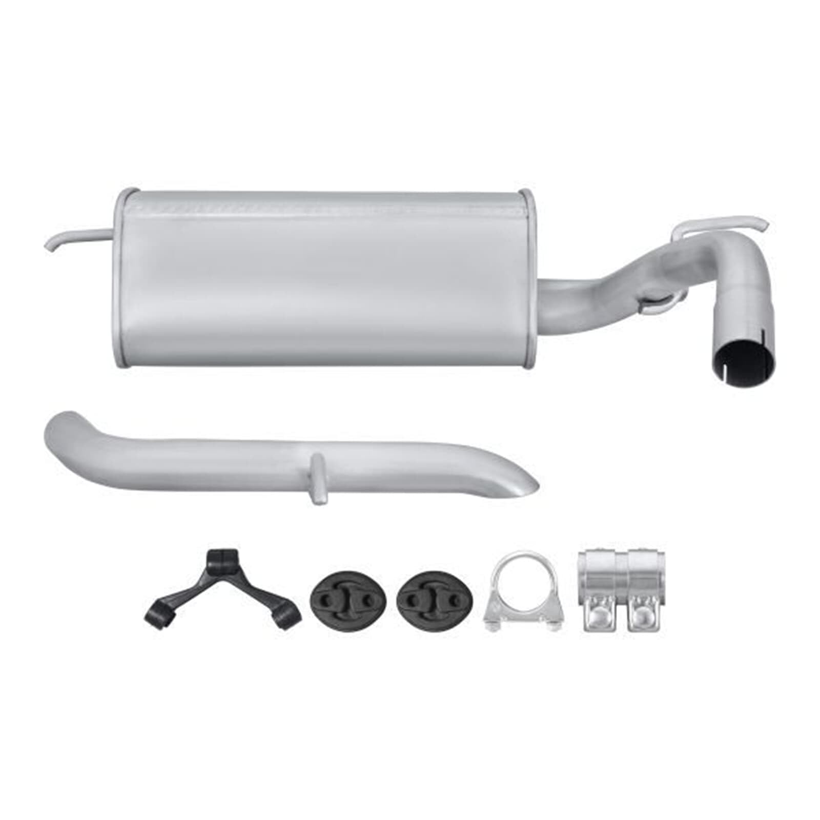 HELLA 8LD 366 026-701 Tłumik końcowy - Easy2Fit® Kit - z tyłu - dwuczęściowy - Komplet z elementami do montażu