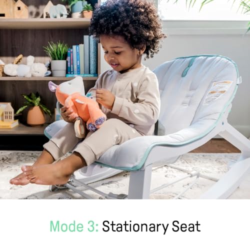 Ingenuity Keep Cozy 3-in-1 Grow with Me Vibrating Baby Bouncer, Seat & Infant to Toddler Rocker, Vibrations & -Toy Bar, 0-30 Months Up to 40 lbs (Weaver) - image 8