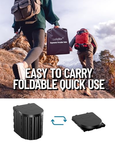 image for LuckyNov Portable Toilet with Urine Gel & Leak-Proof Bags – Odorless