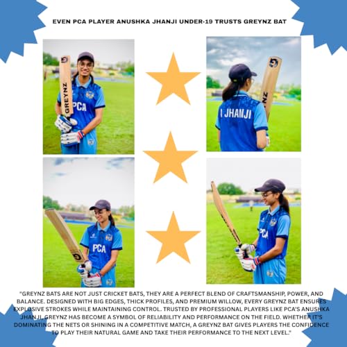 Image of Timeless Edition English Willow Cricket Bat - Full Size | Thick Edges | Singapore Cane Handle | Ready to Play | for Leather Ball