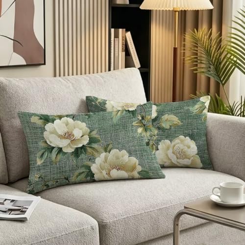 Housse de coussin fleur 40x80 cm lavable avec impression recto verso durable