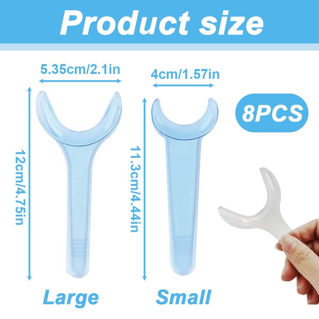 Retractor Dental Boca Mejilla Labio 8 Piezas Abridor Intraoral Doble Cabeza