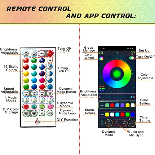 Luces LED Firework tiras 14 piezas RGBIC control APP miniatura 6