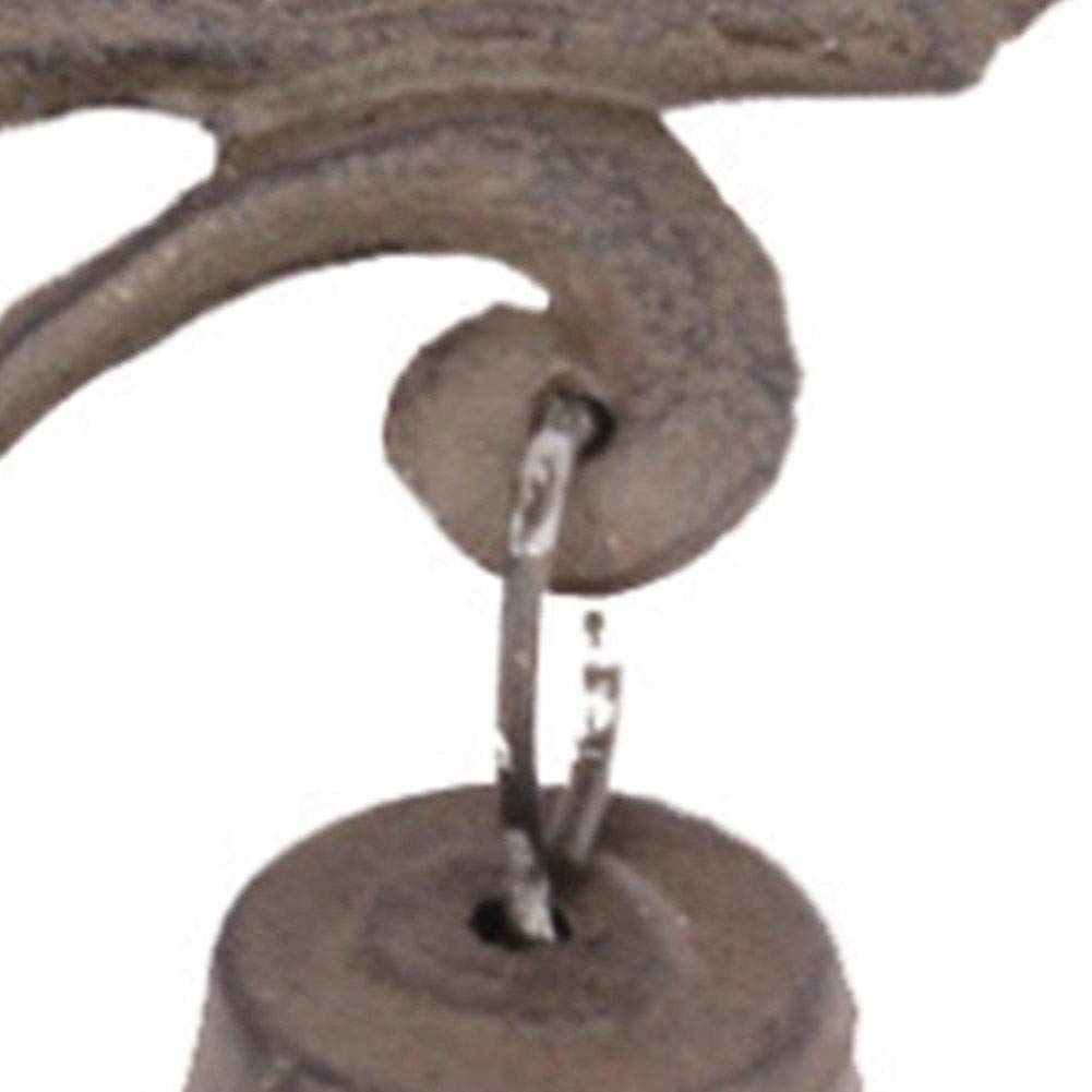 Campanello da appendere alla parete in ghisa Ramo di un albero Campana di ferro a forma di scoiattolo Decorazione domestica Campanelli