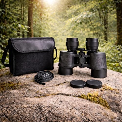 Image of Binoculars 8x40, High Power Long Distance Zoom, Clear Vision for Bird Watching, Travel, Hiking, Wildlife & Outdoor Activities