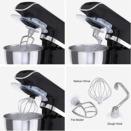 GAOTTINGSD Küchenmaschine Rührgerät 800W Imbißstand Mixer, 6-Gang Elektronische Küchenmischer Zeiteinstellung Mit 4L… – Bild 3