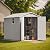 Patiowell 6x10 FT Plastic Outdoor Storage Shed with Floor, Resin Garden Shed with Lockable Door, Windows, Weather-Resistant for Lawn Mower, Tool & Backyard Storage (Light Grey)