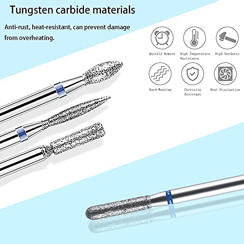 Nagelfräser Bits 10pcs Nagel Bits Für Gelnägel Nagelfräser Schleifköpfe Bits Nagelfräser Aufsätze Für Gelnägel Set Für… – Bild 4