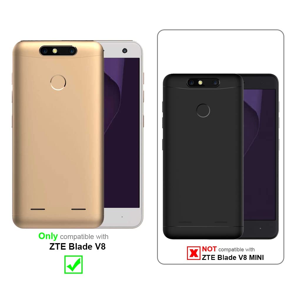 Cadorabo Custodia A Libro Portafoglio Per ZTE Blade V8 - Classy Argento, Con Slot Carte, Chiusura Magnetica E Funzione Stand - 2