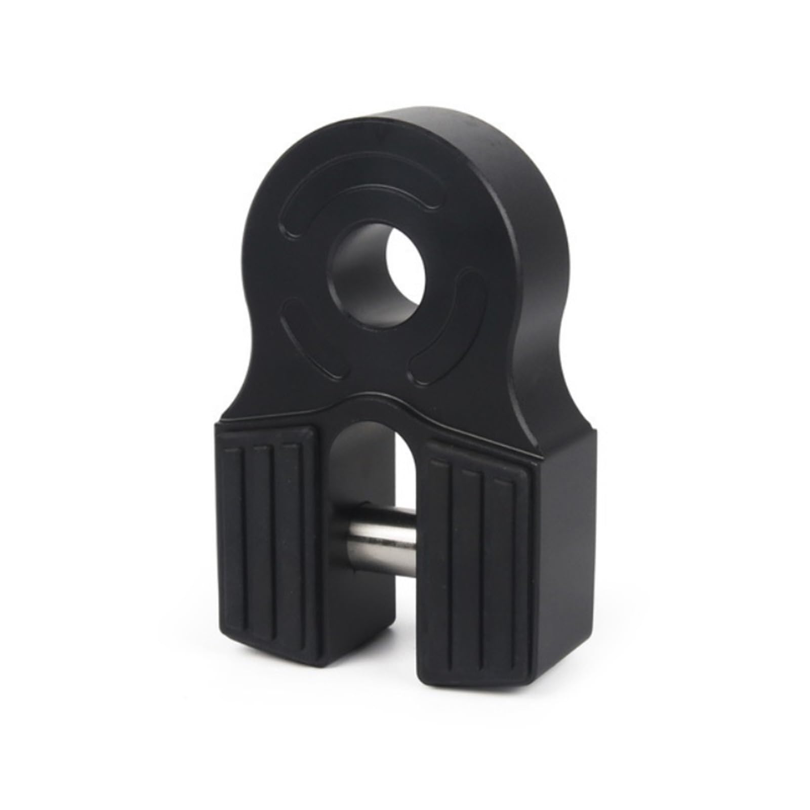 Adaptador de Enganche Soporte de Gancho de Remolque Plano Universal de 16000LBS con Pasador de Hierro y Protector de Goma para camioneta UTV SUV Soporte Remolque(Black)