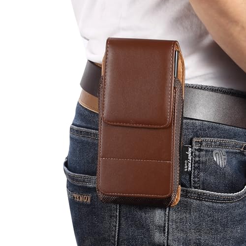 Compatible con iPhone 16, 15, 14, 13, 12 Pro Max 15, 14 Plus, funda de piel para teléfono celular, funda para cinturón con clip compatible con Samsung S25, S24, S23, S22, S21 Ultra, S24 FE, S23 FE