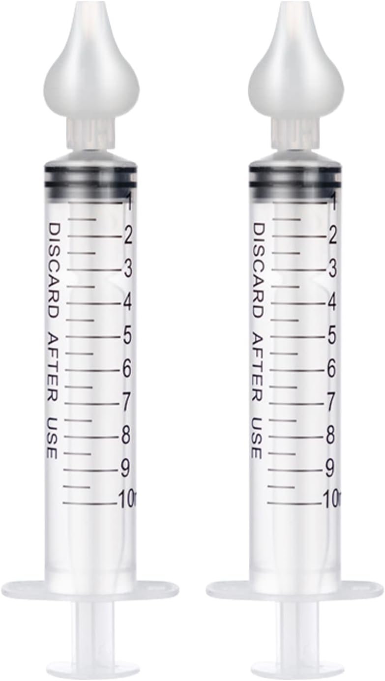 Kit 2 Irrigatori Nasali CaiTang Per Bambini - Siringa Con Punta In Silicone Per Lavaggi Nasali