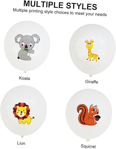 Miniatura 3 de Totority 120 Pcs Balloon Birthday Decor Ornaments for Kids Animal Print Themed Party Supplies Home Decor Kids Birthday Party Supplies Decorations