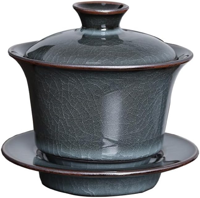 Porcelain Tea Tureen Ru Kiln Sancai Cover Bowl Household Maker Cup