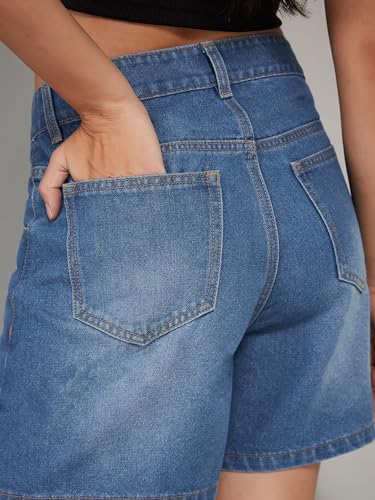 Image of Dolce Crudo Women's Regular High Rise Stretchable Denim Shorts