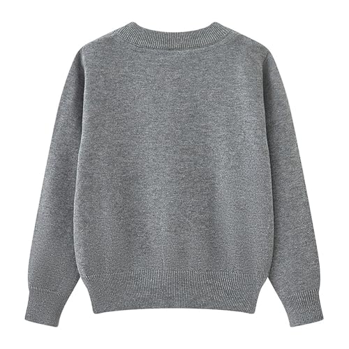 Boys Girls Knit Button Cardigan Round Neck Long Sleeve Single Breasted Sweater Solid Fall Warm Coat for Kids2