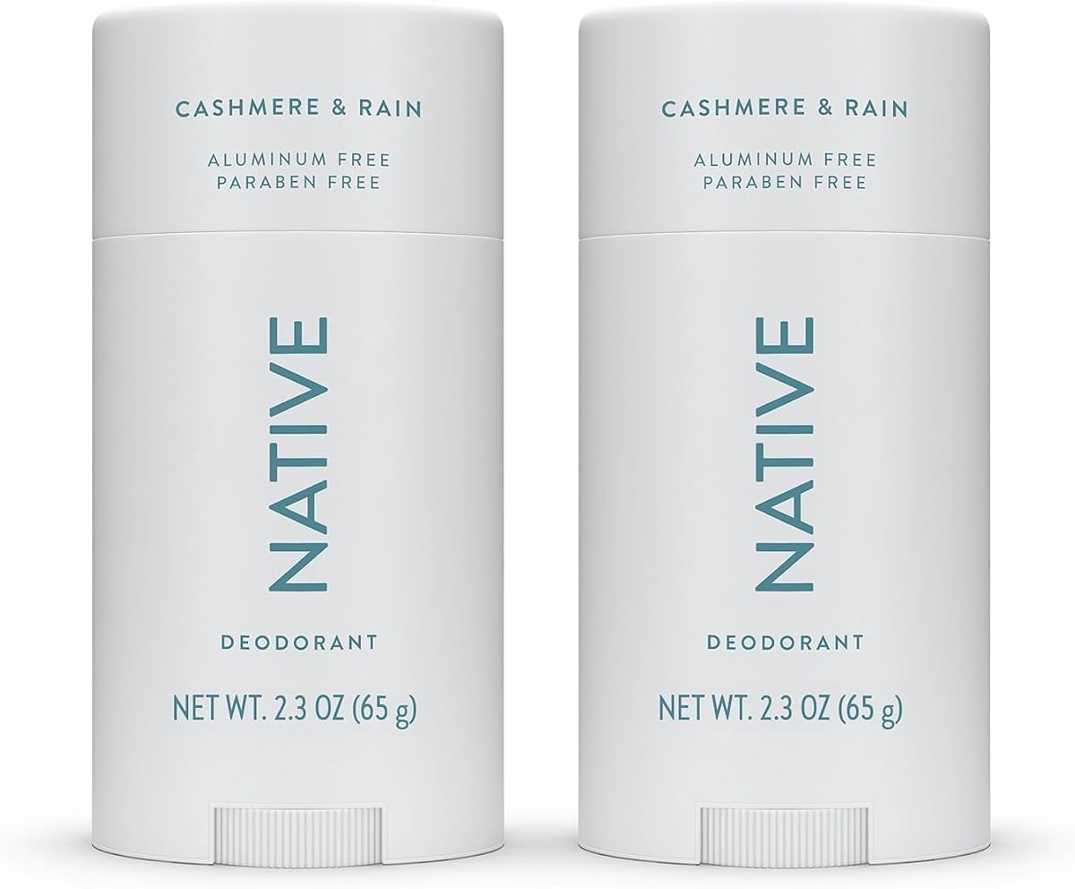 Native Deodorant Contains Naturally Derived Ingredients, 72 Hour Odor Control, Deodorant for Women and Men, Aluminum Free, Cashmere & Rain Scent, 2.3 Ounce (Pack of 12)