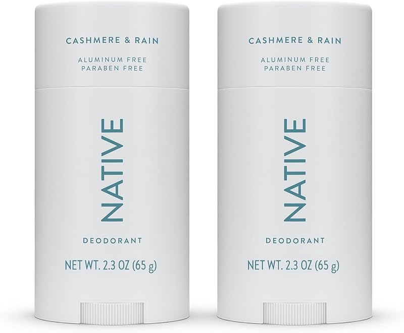 Native Deodorant Contains Naturally Derived Ingredients, 72 Hour Odor Control, Deodorant for Women and Men, Aluminum Free, Cashmere & Rain Scent, 2.3 Ounce (Pack of 12)