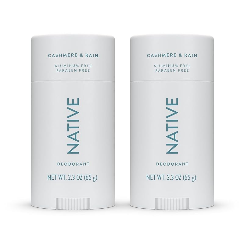 Desodorante Native Cashmere & Rain sem alumínio, Pacote com 12 de 65 g