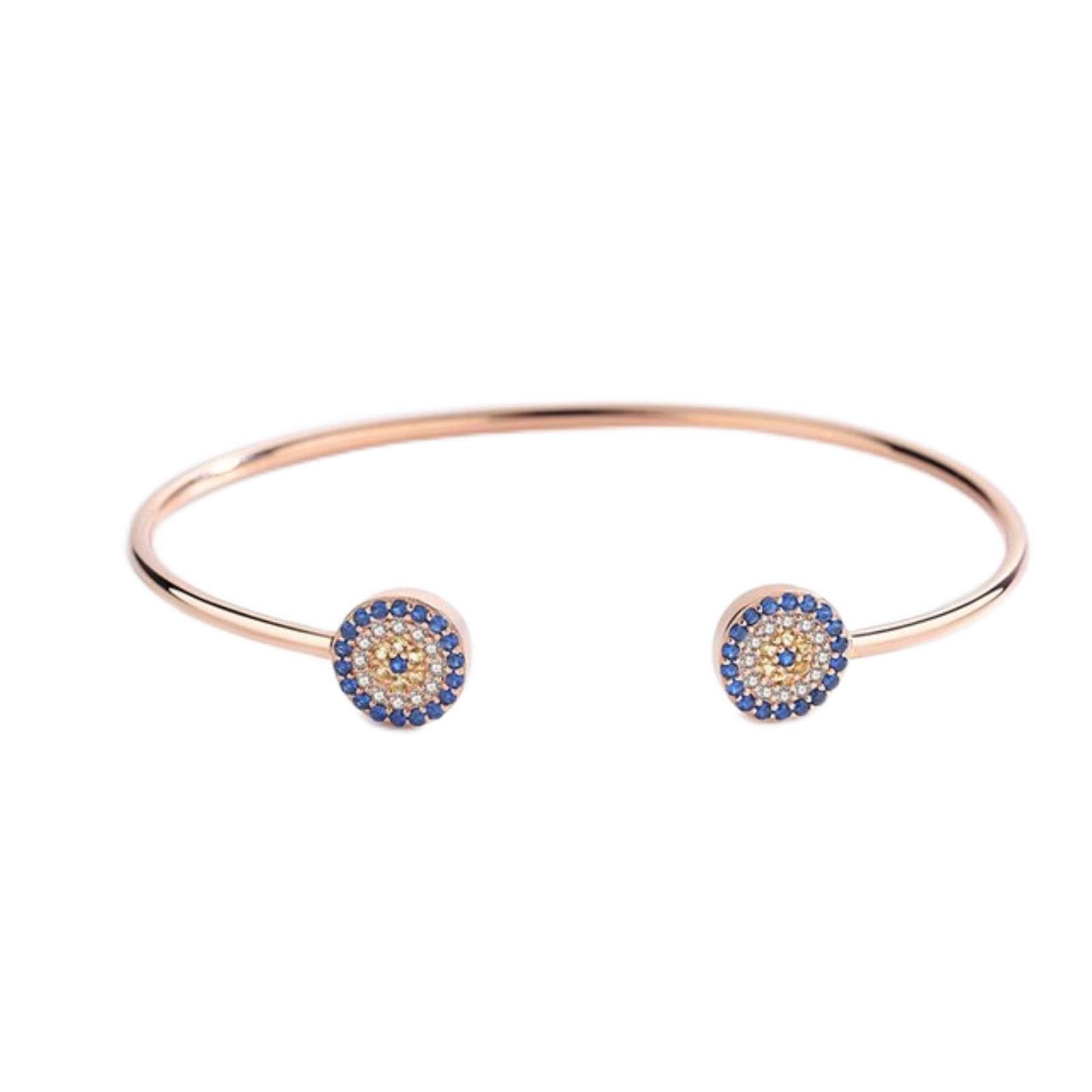 Brazaletes de Plata de Ley 925 con diseño de Ojo Malvado, Pulseras de diseño de Ojo Azul para Mujer, Cadena de Serpiente, joyería turca
