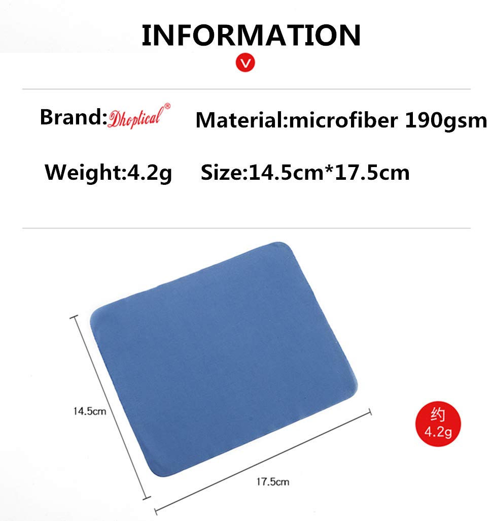 100 parcs chiffon pour lentilles microfibre 190 g/m² matériau japonais 15 cm x 18 cm nettoie les lentilles, lunettes, écrans, appareils photo, iPad, iPhone, lunettes, téléphone portable, écrans